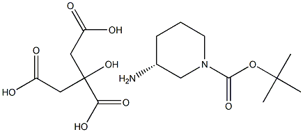 R-1-BOC-3-aMino piperidine citric acid salt Struktur