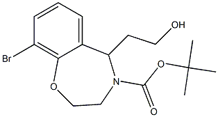 tert-butyl 9-broMo-2,3-dihydro-5-(2-hydroxyethyl)benzo[f][1,4]oxazepine-4(5H)-carboxylate Struktur