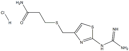 3-[[[2-[(AMinoiMinoMethyl)aMino]-4-thiazolyl]Methyl]thio]propanaMide Hydrochloride Structure