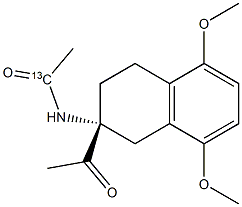 N-[(2R)-2-Acetyl-1,2,3,4-tetrahydro-5,8-diMethoxy-2-naphthalenyl]-acetaMide-13C, 1391067-98-3, 结构式