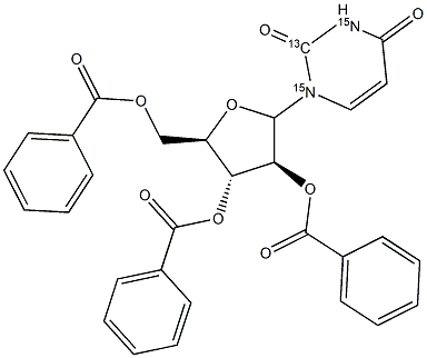 1-D-Arabinofuranosyl-1H-pyriMidine-2,4-dione 13C,15N2 2',3',5'-Tribenzoate