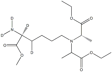 (S)-N,N-Bis(2-ethoxy-1-Methyl-2-oxoethyl)-L-lysine-d4 Methyl Ester Struktur