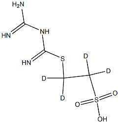 2-[[(Guanidino)(iMino)Methyl]sulfanyl]ethanesulfonic Acid-d4 结构式