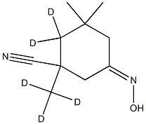 5-(HydroxyiMino)-3,3-diMethyl-1-Methyl-d3-cyclohexanecarbonitrile-d2 Structure