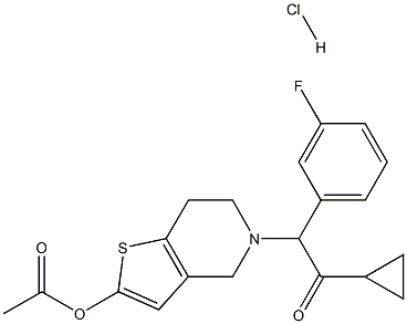 间氟普拉格雷盐酸盐,1391052-75-7,结构式