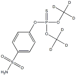 O,O-(DiMethyl-d6) O-(p-SulfaMoylphenyl) Phosphorothioate 结构式