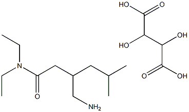 3-(AMinoMethyl)-N,N-diethyl-5-MethylhexanaMide 2,3-Dihydroxybutanedioate 结构式
