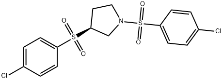 (S)-1,3-双((4-氯苯基)磺酰基)吡咯烷 结构式