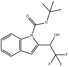tert-butyl 2-(2,2,2-trifluoro-1-hydroxyethyl)-1H-indole-1-carboxylate Structure
