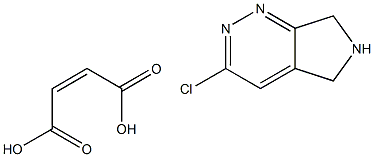 3-Chloro-6,7-dihydro-5H-pyrrolo[3,4-c]pyridazine Maleate 化学構造式