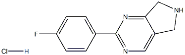 2-(4-Fluoro-phenyl)-6,7-dihydro-5H-pyrrolo[3,4-d]pyriMidine hydrochloride,,结构式