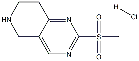 2-Methanesulfonyl-5,6,7,8-tetrahydro-pyrido[4,3-d]pyriMidine hydrochloride,,结构式