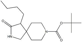 tert-butyl 4-butyl-3-oxo-2,8-diazaspiro[4.5]decane-8-carboxylate Structure