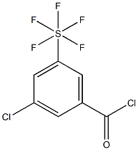 3-Chloro-5-(pentafluorothio)benzoyl chloride, 97% 化学構造式
