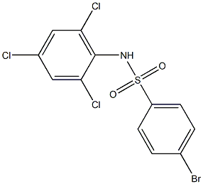 4-BroMo-N-(2,4,6-trichlorophenyl)benzenesulfonaMide, 97% 化学構造式
