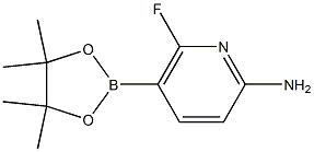 6-Fluoro-5-(4,4,5,5-tetraMethyl-[1,3,2]dioxaborolan-2-yl)-pyridin-2-ylaMine,,结构式