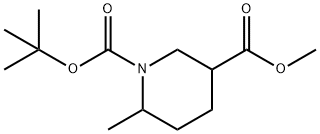 1-tert-butyl 3-Methyl 6-Methylpiperidine-1,3-dicarboxylate Structure
