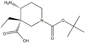 (3S,4R)-1-tert-butyl 3-ethyl 4-aMinopiperidine-1,3-dicarboxylate Structure