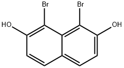 1,8-dibroMonaphthalene-2,7-diol 化学構造式