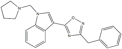 3-苄基-5-(1-(吡咯烷-1-基甲基)-1H-吲哚-3-基)-1,2,4-恶二唑