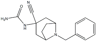 1-(8-benzyl-3-cyano-8-azabicyclo[3.2.1]octan-3-yl)urea Structure