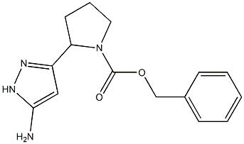 2-(5-胺基-1H-吡唑-3-)四氢吡咯-1-甲酸苄酯, , 结构式