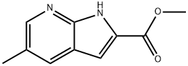 Methyl 5-Methyl-1H-pyrrolo[2,3-b]pyridine-2-carboxylate 化学構造式