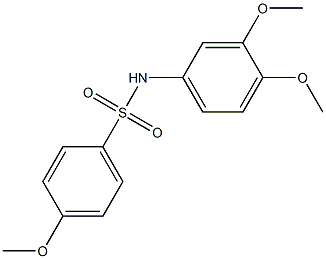 N-(3,4-dimethoxyphenyl)-4-methoxybenzenesulfonamide Struktur
