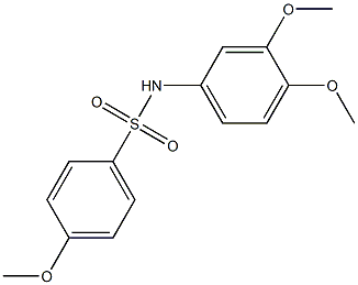 N-(3,4-dimethoxyphenyl)-4-methoxybenzenesulfonamide 化学構造式