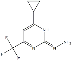 1-(6-CYCLOPROPYL-4-(TRIFLUOROMETHYL)PYRIMIDIN-2(1H)-YLIDENE)HYDRAZINE 结构式