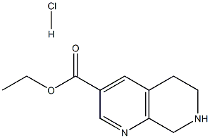 ETHYL 5,6,7,8-TETRAHYDRO-1,7-NAPHTHYRIDINE-3-CARBOXYLATE HCL, , 结构式