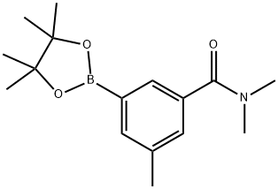 N,N,3-Trimethyl-5-(4,4,5,5-tetramethyl-1,3,2-dioxaborolan-2-yl)benzamide 结构式