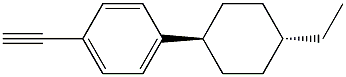 4-trans-4ethylcyclohexyl-phenylacetylene 化学構造式