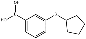 3-(Cyclopentylthio)phenylboronic acid, 2096333-45-6, 结构式