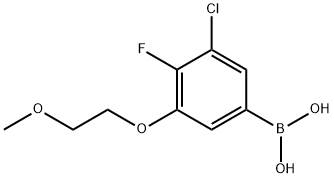 3-氯-4-氟-5-(2-甲氧基乙氧基)苯基硼酸, 2096338-69-9, 结构式