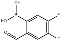 4,5-ジフルオロ-2-ホルミルフェニルボロン酸 化学構造式