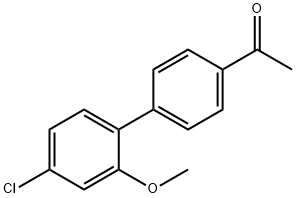 1-(4'-氯-2'-甲氧基-[1,1'-联苯]-4-基)乙酮,1345472-02-7,结构式