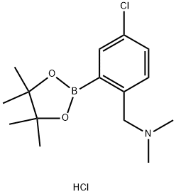 {[4-Chloro-2-(tetramethyl-1,3,2-dioxaborolan-2-yl)phenyl]methyl}dimethylamine HCL|1-(4-氯-2-(4,4,5,5-四甲基-1,3,2-二氧硼杂环戊烷-2-基)苯基)-N,N-二甲基甲胺盐酸盐