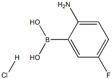 2-Amino-5-fluorobenzeneboronic acid hydrochloride,,结构式