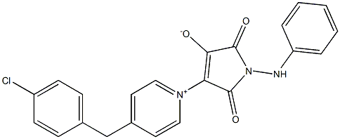 4-(4-Chloro-benzyl)-1-(4-oxido-2,5-dioxo-1-phenylamino-2,5-dihydro-1H-pyrrol-3-yl)-pyridinium,,结构式