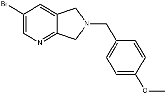 3-溴-6-(4-甲氧基苄基)-6,7-二氢-5H-吡咯并[3,4-B]吡啶 结构式
