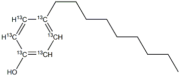 p-n-Nonylphenol (13C6) Solution Struktur