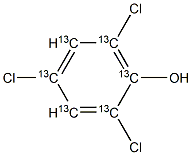 2.4.6-Trichlorophenol  (13C6) Solution 结构式
