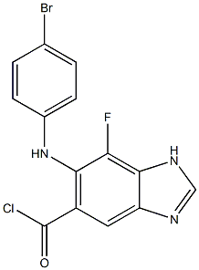 6-(4-broMophenylaMino)-7-fluoro-1H-benzo[d]iMidazole-5-carbonyl chloride