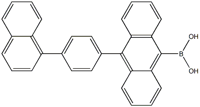 9-(4-(naphthalen-1-yl)phenyl)anthracene-10-Boronic acid Struktur