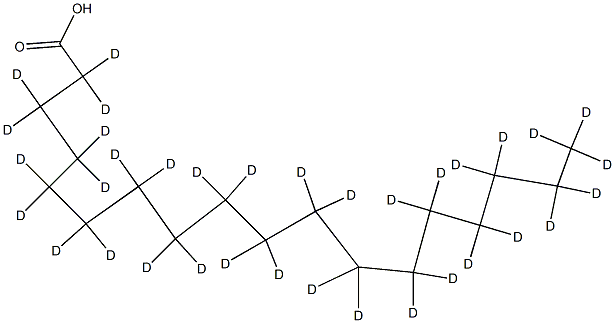 Octadecanoic acid-D35 化学構造式