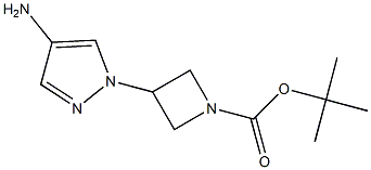 3-(4-AMino-pyrazol-1-yl)-azetidine-1-carboxylic acid tert-butyl ester,,结构式