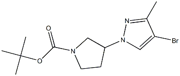 3-(4-BroMo-3-Methyl-pyrazol-1-yl)-pyrrolidine-1-carboxylic acid tert-butyl ester|