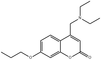4-(N,N-Diethylaminomethyl)-7-propoxycoumarin, 351194-25-7, 结构式