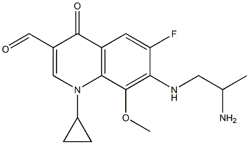 7-(2-aMinopropylaMino)-1-cyclopropyl-6-fluoro-8-Methoxy-4-oxo-1,4-dihydroquinoline-3-carbaldehyde Struktur